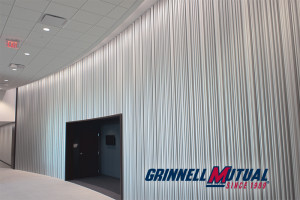 dimensional metal feature wall