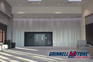 dimensional metal feature wall