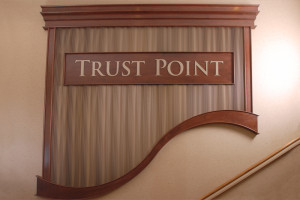 wood metal signage