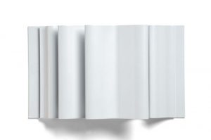 pearl white wavy metal panel