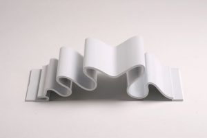 pearl white wavy metal panel