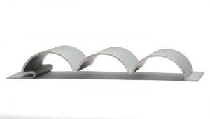 ribbed silver dimensional metal panel
