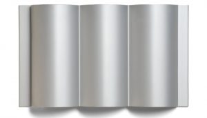 ribbed silver dimensional metal panel