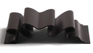 dark bronze wavy dimensional metal panel