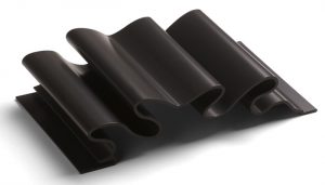 dark bronze wavy dimensional metal panel